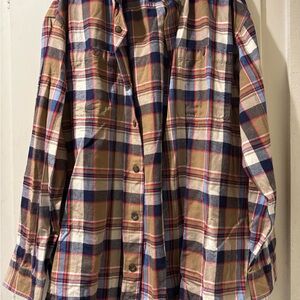 Duluth Trading Co Multicolor Plaid Flannel Shirt